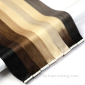 Haut Schussband Haarextensions Großhandel Ombre Indian Remy Haarextensionen 1B Anbieter Blumenband Haar Russisch